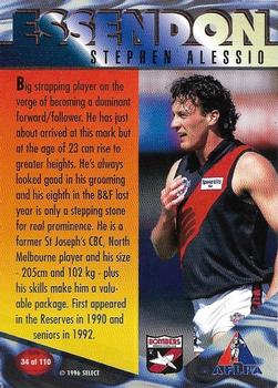 1996 Select AFL Centenary Series #34 Stephen Alessio Back